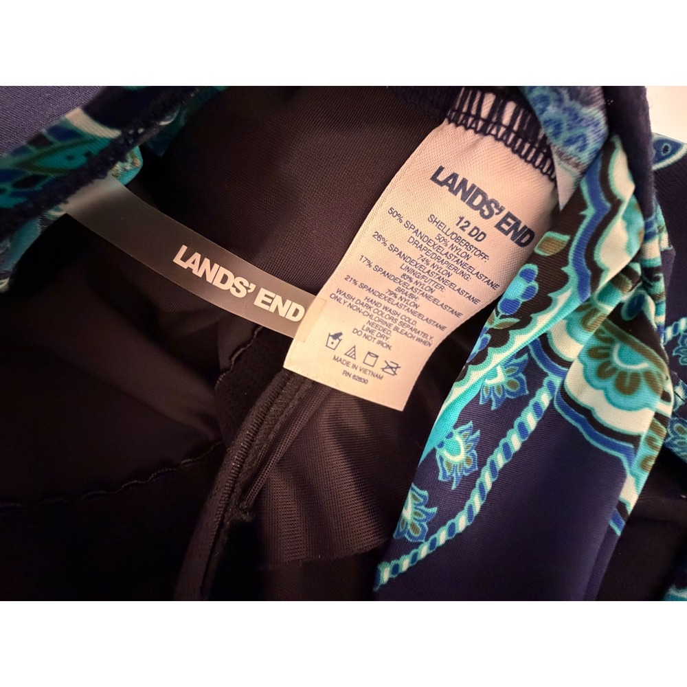 Lands End One Piece Swimsuit Womens 12DD with Inner Bra - Picture 6 of 6